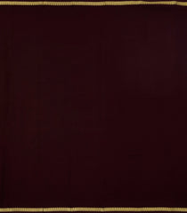 Dark Maroon Woven Mysore Silk Saree With Zari Border-MS3429