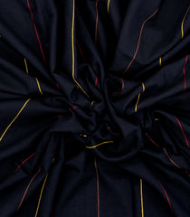Black Handloom Chanderi Cotton Saree With Bhujodi Pallu-CC1362