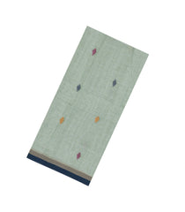 Shadow Green Handloom Bengal Cotton Saree With Meena Buttas-BG1578