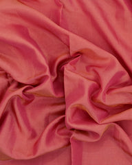 Peach Woven Blended Viscose Saree With Contrast Border -BL5592