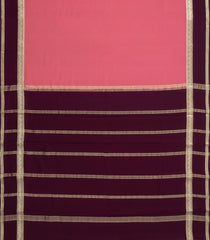 Peach Woven Mysore Silk Saree With Contrast Border-MS3680
