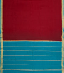 Maroon Woven Mysore Silk Saree With Contrast Zari Border-MS3813