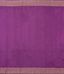 Purple Woven Tussar Silk Saree With Floral Motifs-TU3419