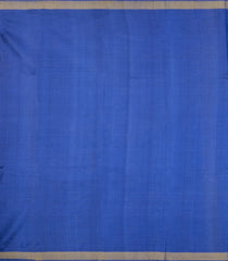 Blue Woven Tussar Silk Saree With Floral Motifs-TU3257