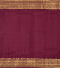 Black Handloom Korvai Kanchipuram Silk Saree With Beige Checks & Buttas-KA16695