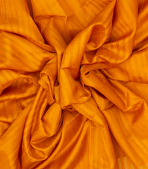 Mustard  Handloom Soft Silk Saree With Stripes & Checks-SO4200