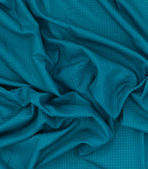 Cyan Woven Art Crepe  Saree With Zari Checks & Contrast Border-BL5127