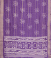 Lavender Printed Synthetics Dola With Zari Stripes -BL5246