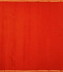 Red Woven Mysore Silk Saree With Floral Piping Border-MS3775