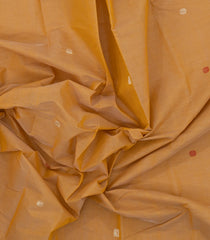 Sandal Handloom Kanchi Cotton Saree With Contrast Silk Border-KC1740