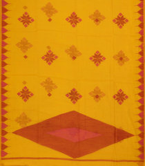 Mustard Woven Synthetic Tussar Saree With Printed Floral Motifs-BL4483