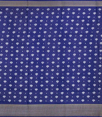 Dark Blue Printed Synthetic Dola Saree With Zari Stripes & Border-BL5401