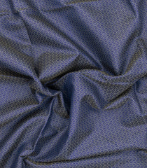 Blue Woven Tussar Silk Saree With Wave Motifs & Zari Border-TU3539