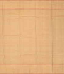 Bottle Green Handloom Korvai Kanchipuram Silk Saree With Stripes-KA12605