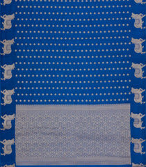 Blue Woven Synthetic Dola Silk Saree With Pichwai Motifs-BL4882