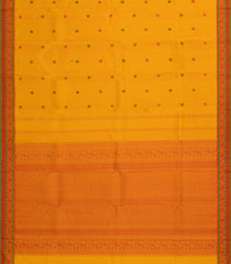 Mustard Handloom Kanchipuram Silk Saree With Thread work Buttas-KA14025