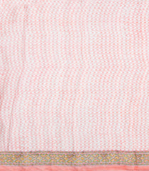 Baby Pink Printed Modal Silk Saree With Floral Motifs-PS0724