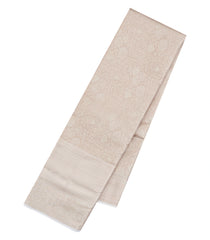 Light Peach Woven Tissue Silk Saree With Floral Zari Motifs-KA15552