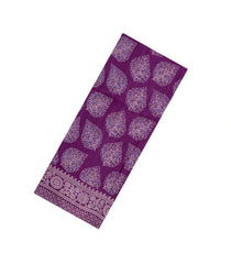 Magenta Printed Synthetics Dola Silk Saree With Floral Motifs-BL5199