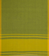 Sage Green Woven Bengal Cotton Saree With Contrast Border-BG1881