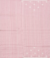 Baby Pink Woven Blended Tussar Saree With Embroidered Floral Border-BL4128