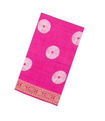 Pink Printed Synthetic Dola Silk Saree With Zari Stripes & Border-SY0408