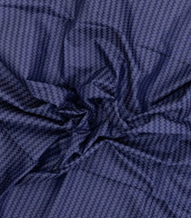 Violet Printed Tussar Silk Saree With Chevron Motifs-TU3359