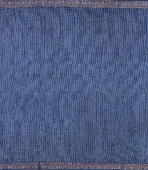 Indigo Printed Chanderi Cotton Saree With Zari Border-CC1563