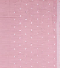 Baby Pink Woven Art Linen Saree With Floral Buttas-BL5667