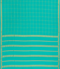 Aquamarine Woven Mysore Silk Saree With Pure Zari Checks-MS3294