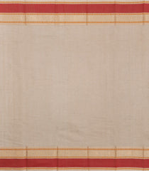 Taupe Handloom Kanchi Cotton Saree With Buttas-KC1814