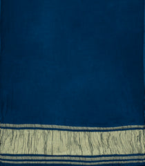 Navy Blue Woven Pure Modal Silk Saree With Zari Pallu-PS0754