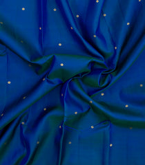 Blue Handloom Kanchipuram Silk Saree With Zari Temple Border-KA15258