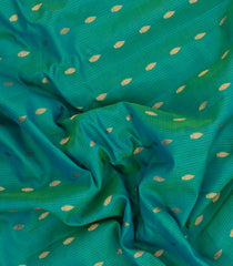 Aquamarine Handloom Gadwal SICO Saree With Cotton Body & Silk Border-GA0327