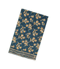 Dark Grey Printed Jaipur Cotton Saree With Tie & Dye Motifs-JC1846