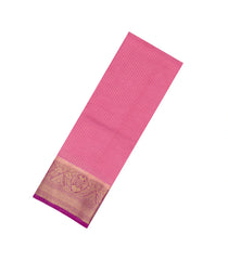 Pink Woven Blended Viscose Saree With Zari Checks-BL6100