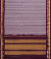 Grey Handloom Gadwal Silk Cotton Saree With Contrast Border -GA0464