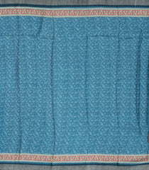 Blue Woven Silk Saree With Pritned Paisley Motifs-PS0556