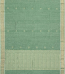Cardamom Green Handloom Kanchi Cotton Saree With Buttas-KC1767