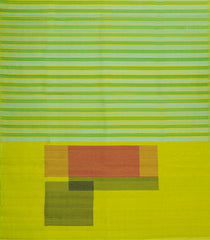 Light Green Handloom Soft Silk Saree With Stripes-SO4635