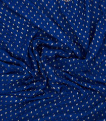 Blue Handloom Banarasi Khaddi Georgette Silk Saree With Contrast Border-BE1803