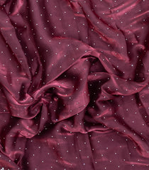 Maroon Woven Satin Silk Saree With Stone Work Embroidery -EN2116
