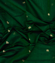 Green Handloom Silk Cotton Saree With Buttas-SC4322