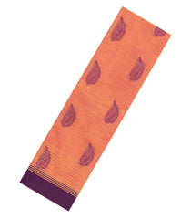 Peach Woven Rasipuram Cotton Saree With Buttas-RA2640