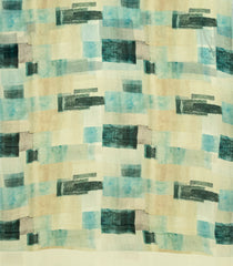 Multi Colour Woven Pure Silk Saree With Printed Abstract Motifs-PS0581
