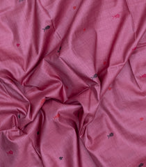 Pink Woven Tussar Silk Saree With Tribal Motifs-TU3499