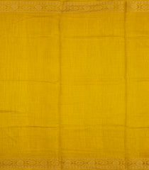 Mustard Printed Synthetic Dola Silk Saree With Zari Stripes & Border-SY0410