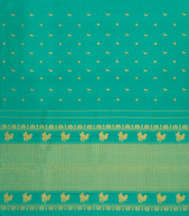 Aquamarine Handloom Kanchipuram Silk Saree With PArrot Buttas -KA13854