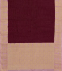 Maroon Woven Art Crepe Saree With Zari Checks & Contrast Border-BL5126