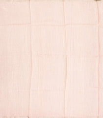 Light Peach Handloom Tussar Saree With Printed Floral Motifs-TU3037